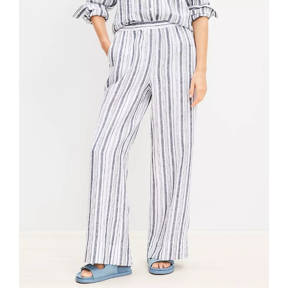 NWT Loft Linen Palazzo Pants